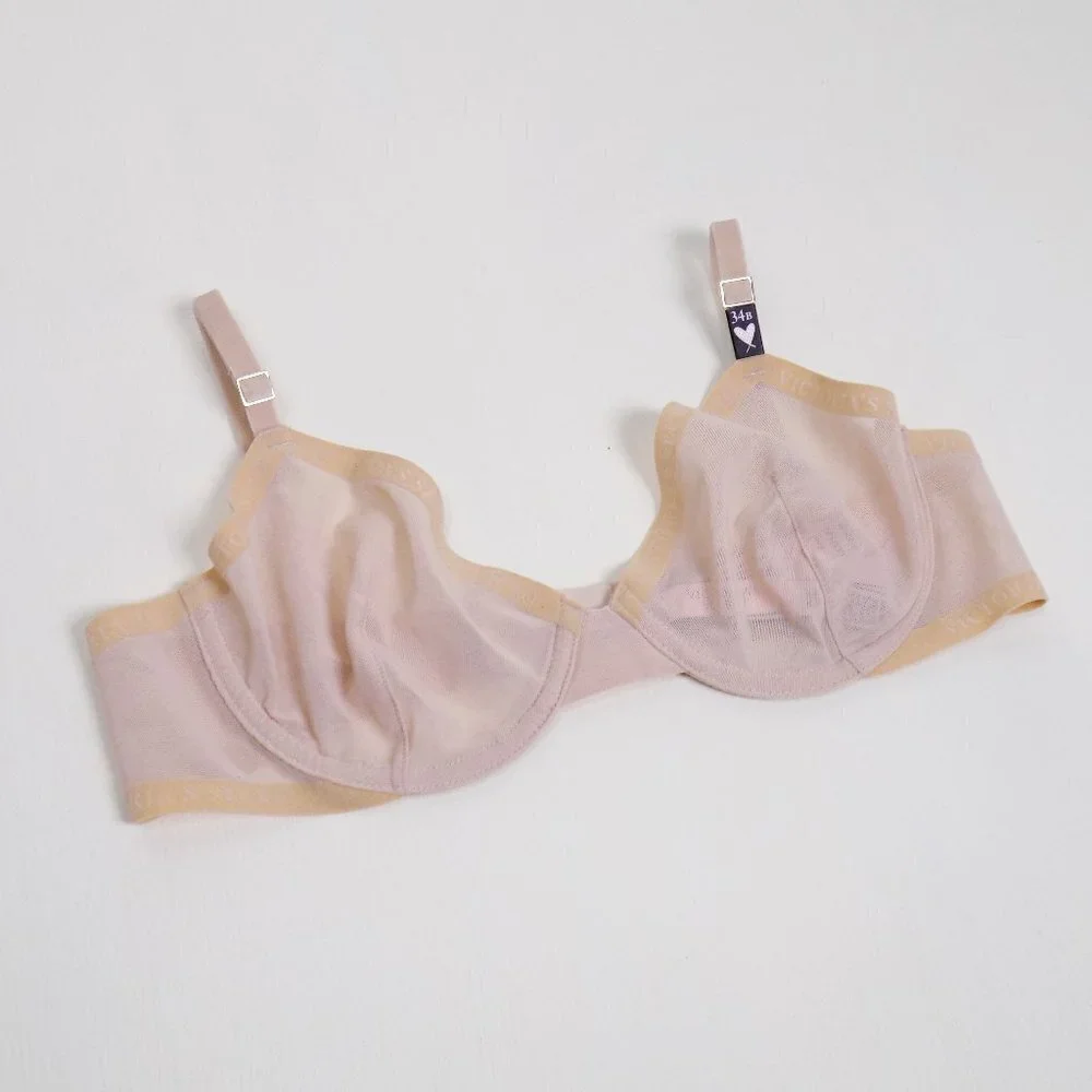 nwt VS sexy illusions luxe logo mesh plunge bra